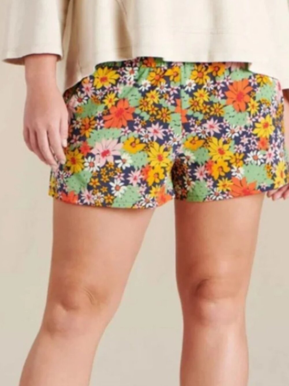 Toad&Co Sunkissed Pull On Shorts Floral Print Lightweight Womens Medium M